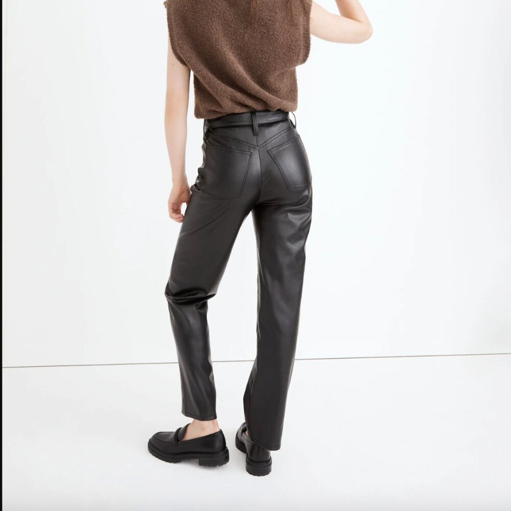 Madewell Perfect Vintage Straight Jean: Faux Leather Edition